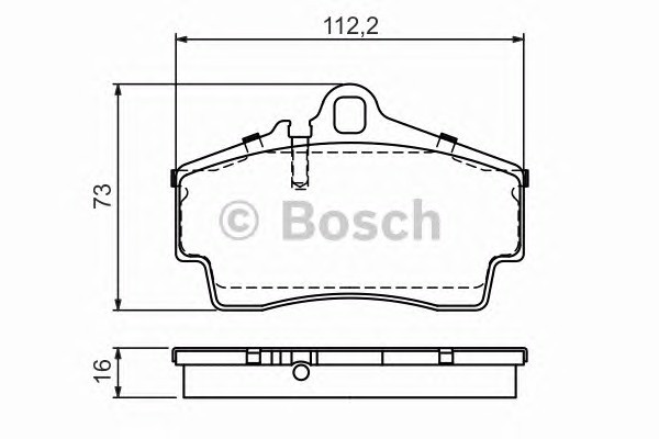 Комплект тормозных колодок дискового тормоза BOSCH 0986494265