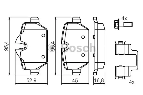 0986494269 BOSCH Тормозные колодки