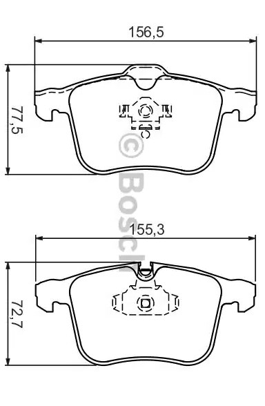 0986494280 BOSCH Тормозные колодки