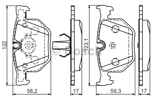 0986494286 BOSCH Тормозные колодки