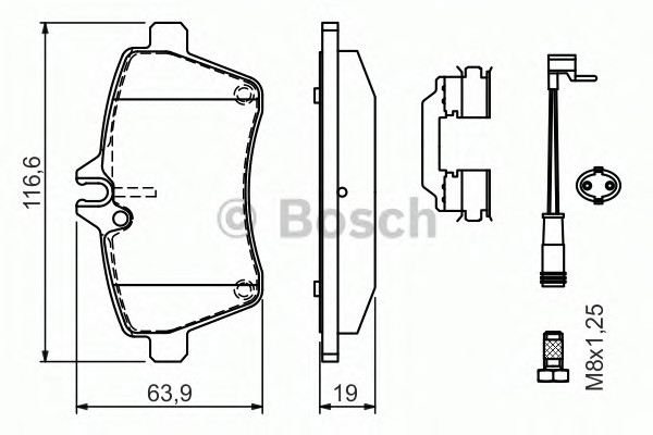 0986494290 BOSCH Тормозные колодки