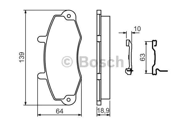 0986494292 BOSCH Тормозные колодки