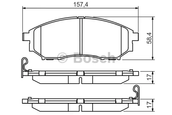 0986494295 BOSCH Тормозные колодки