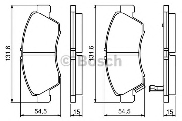 0986494299 BOSCH Тормозные колодки