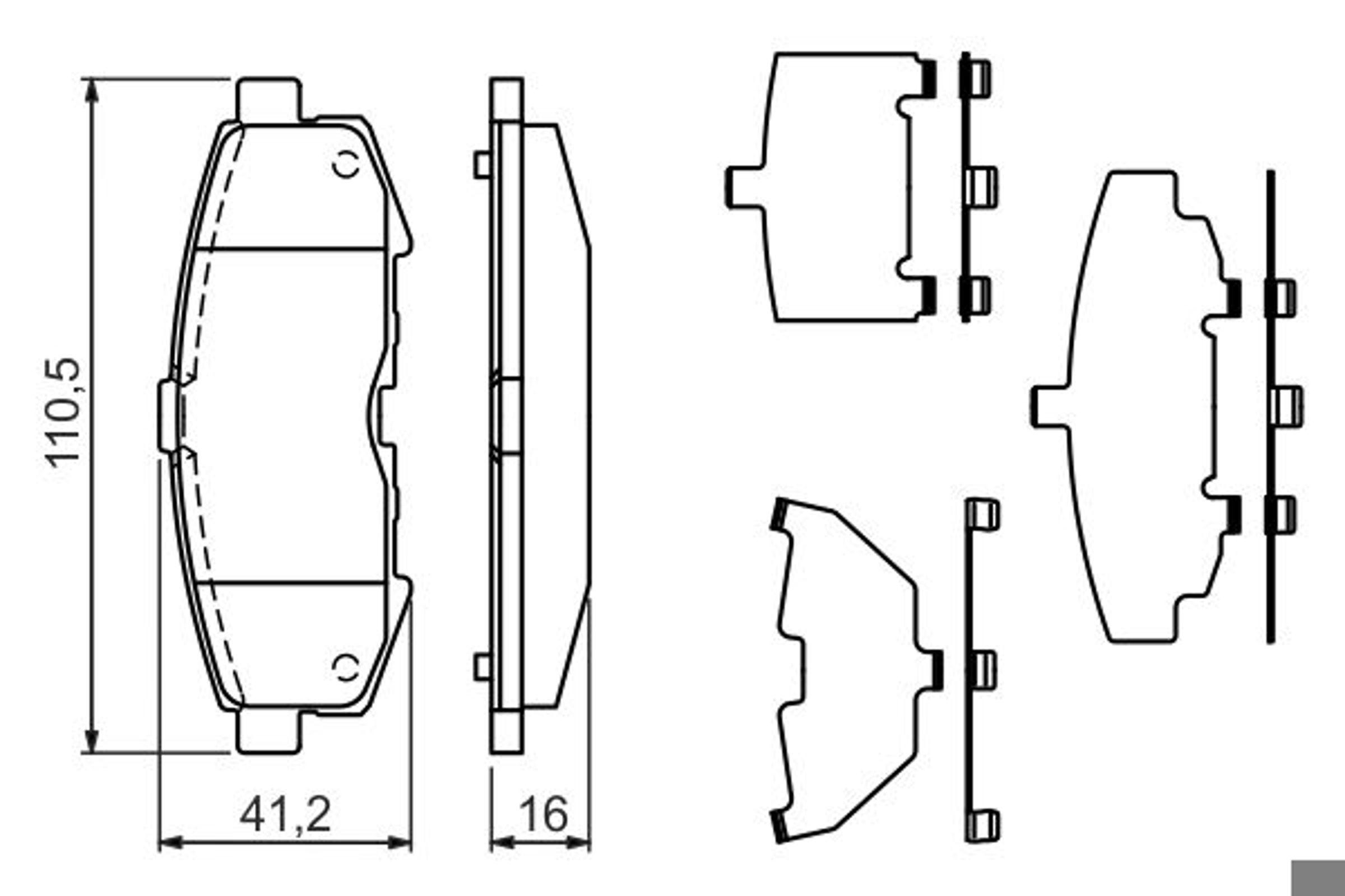 Колодки тормозные дисковые BOSCH 0986494319