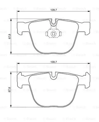 0986494325 BOSCH Тормозные колодки