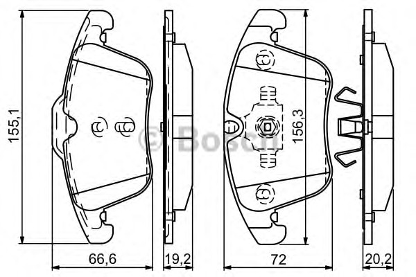 Тормозные колодки BOSCH 0986494342