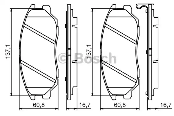 0986494347 BOSCH Тормозные колодки