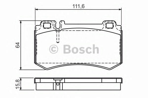 0986494356 BOSCH Колодки тормозные дисковые