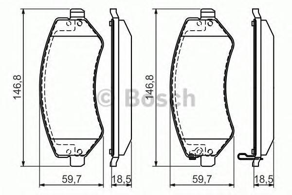 0986494357 BOSCH Тормозные колодки