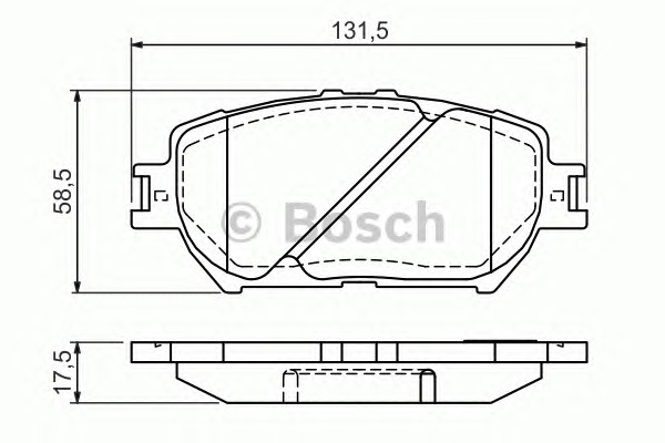 0986494363 BOSCH Тормозные колодки