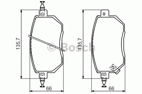 0986494366 BOSCH Тормозные колодки