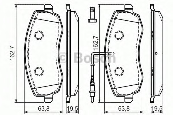 Тормозные колодки BOSCH 0986494385