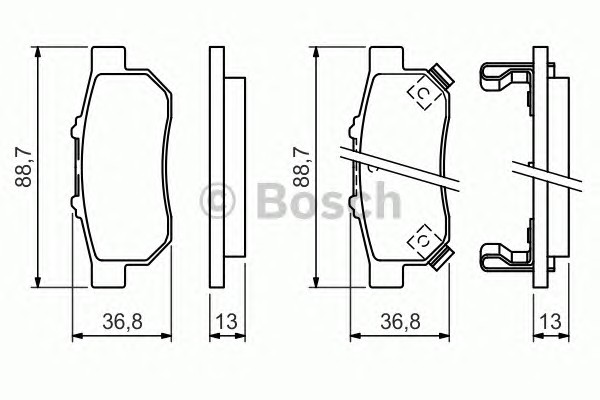 0986494392 BOSCH Тормозные колодки