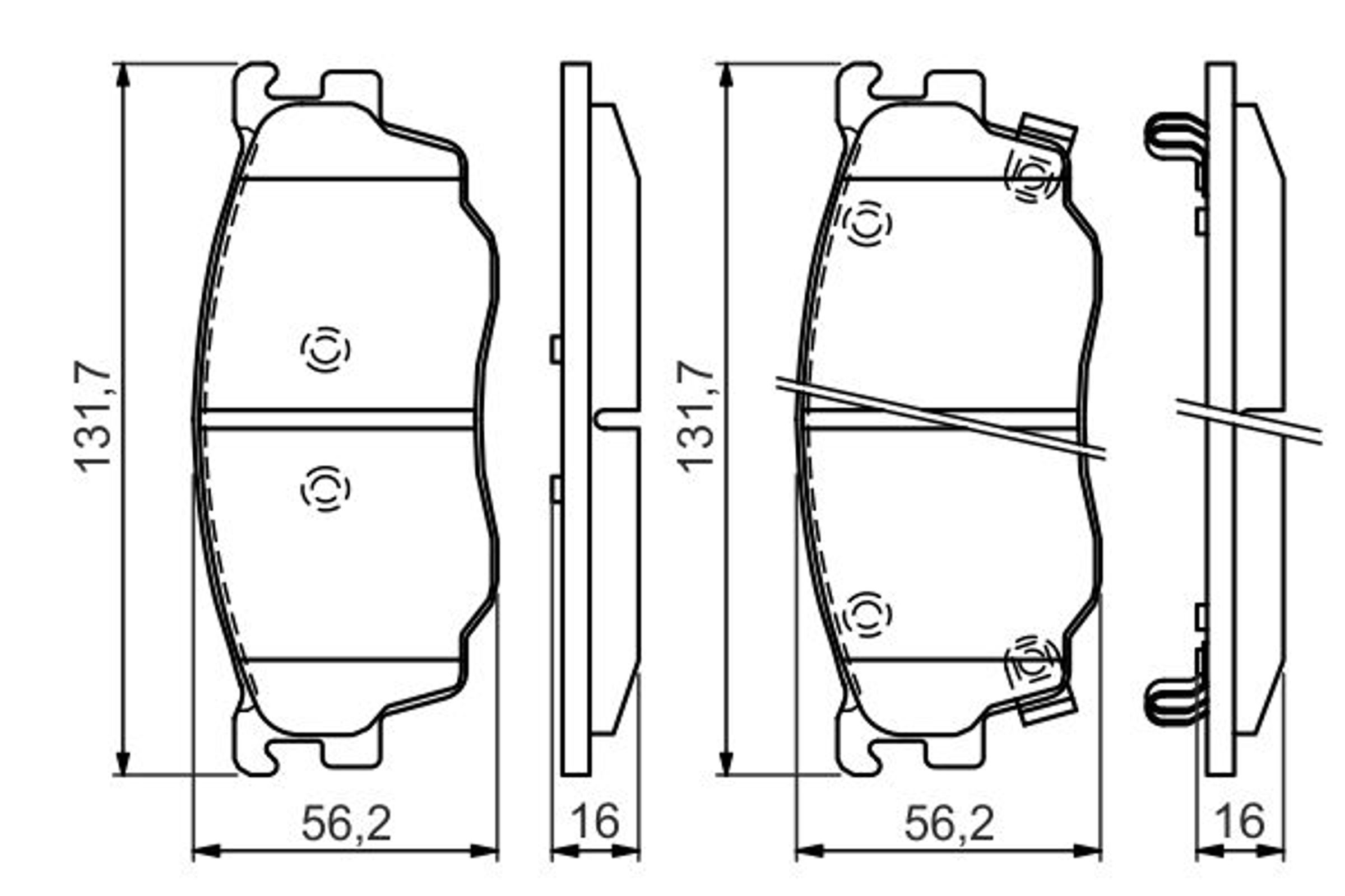 Колодки тормозные дисковые BOSCH 0986494394