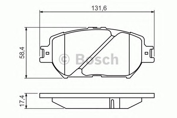Комплект тормозных колодок дискового тормоза BOSCH 0986494418