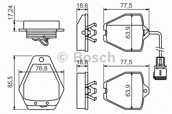 0986494436 BOSCH Тормозные колодки