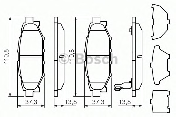 0986494444 BOSCH Тормозные колодки