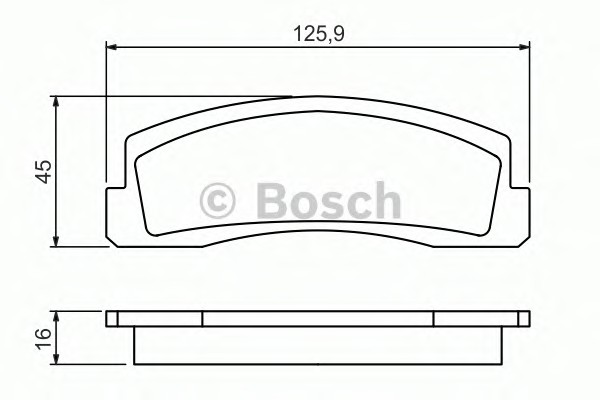 0986494462 BOSCH Тормозные колодки