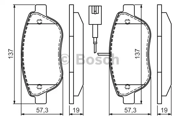 0986494464 BOSCH Тормозные колодки