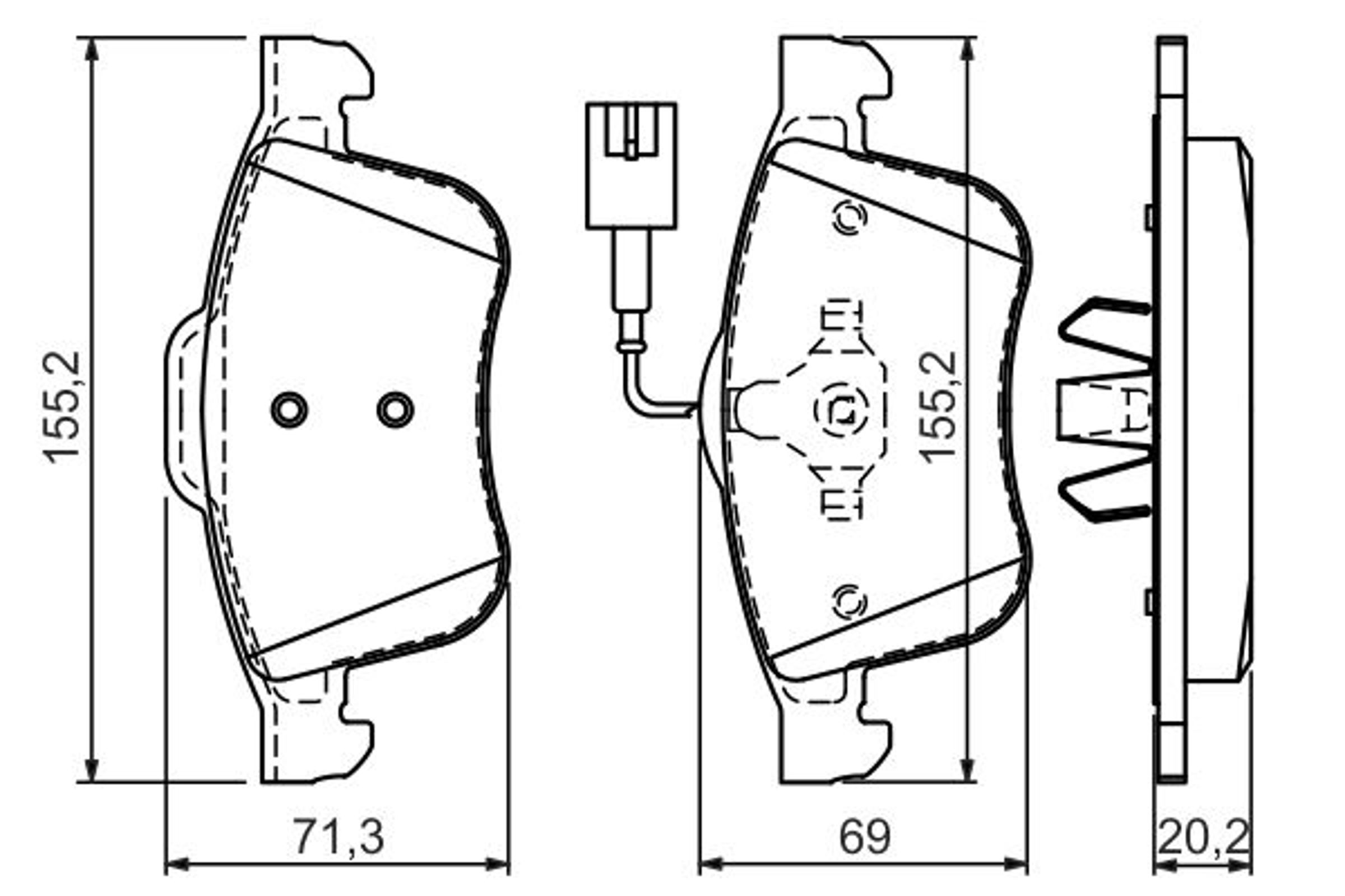 Колодки тормозные дисковые BOSCH 0986494465