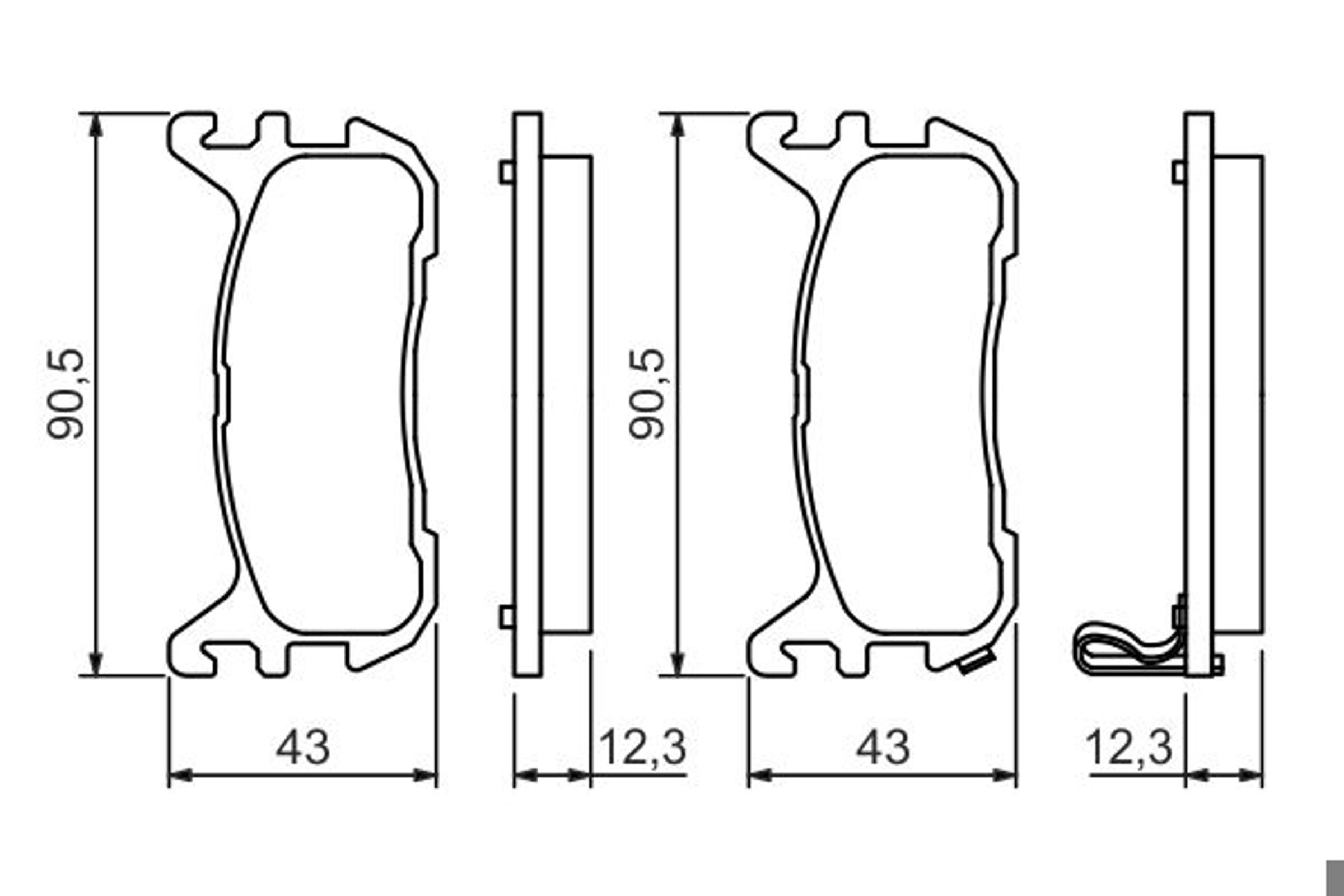 Колодки тормозные дисковые BOSCH 0986494482