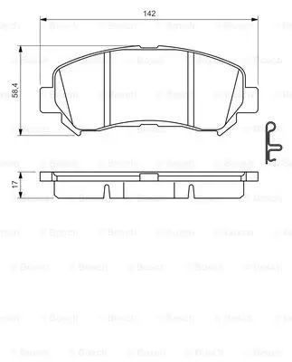 0986494501 BOSCH Тормозные колодки