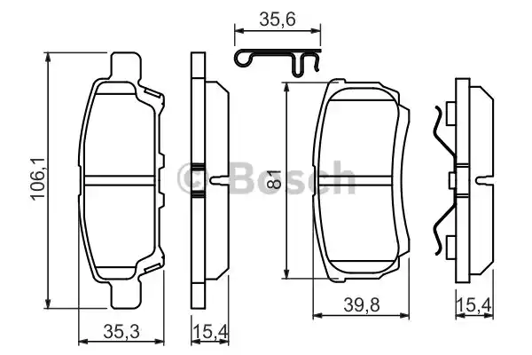 0986494502 BOSCH Тормозные колодки