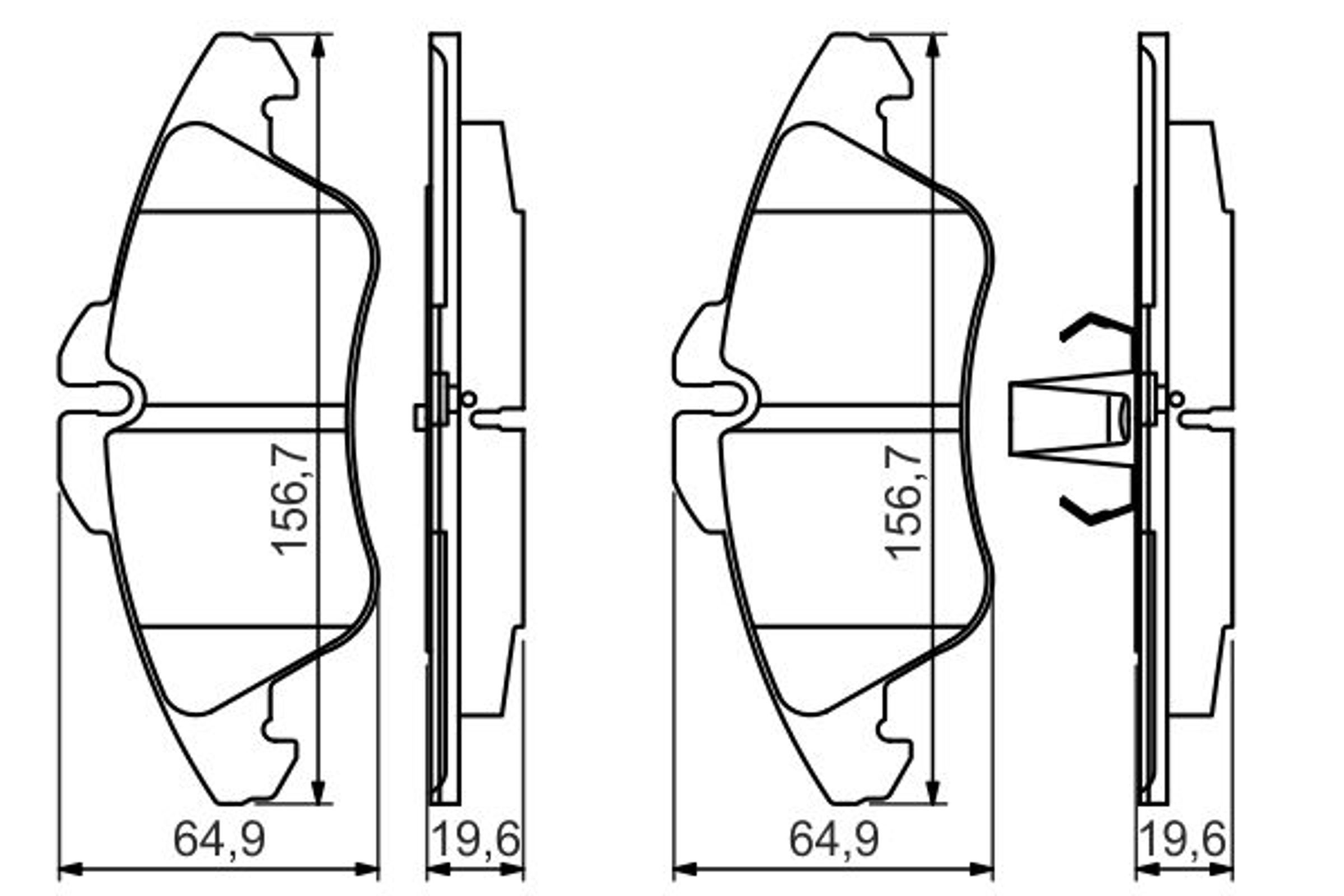 Колодки тормозные дисковые BOSCH 0986494504