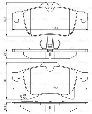 0986494513 BOSCH Тормозные колодки