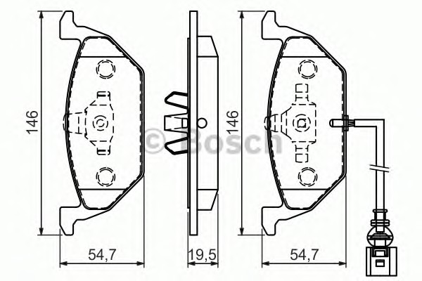 0986494524 BOSCH Тормозные колодки