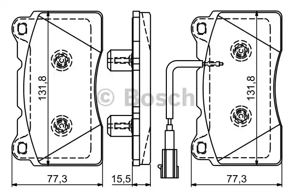 Комплект тормозных колодок дискового тормоза BOSCH 0986494539