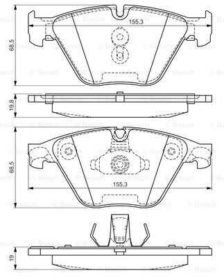 Тормозные колодки BOSCH 0986494549