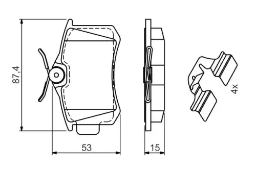 0986494597 BOSCH К-т дисков. тормоз. колодок