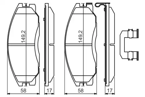 0986494650 BOSCH К-т дисков. тормоз. колодок