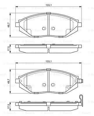 0986494684 BOSCH К-т дисков. тормоз. колодок