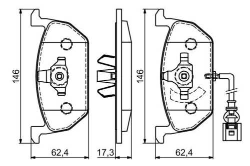 0986494721 BOSCH Тормозные колодки