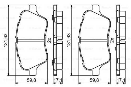 К-т дисков. тормоз. колодок BOSCH 0986494792