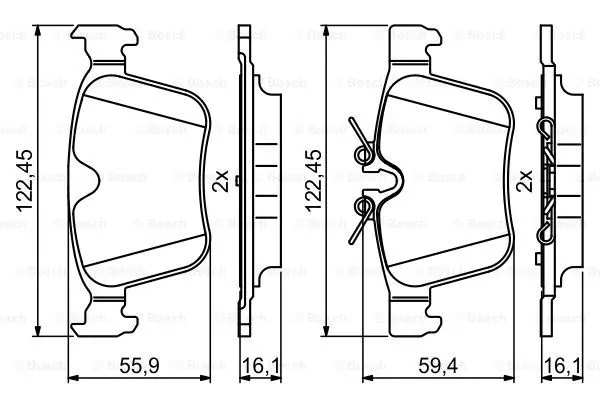 Тормозные колодки BOSCH 0986494819