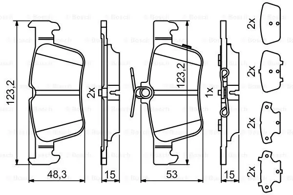 Тормозные колодки BOSCH 0986494839