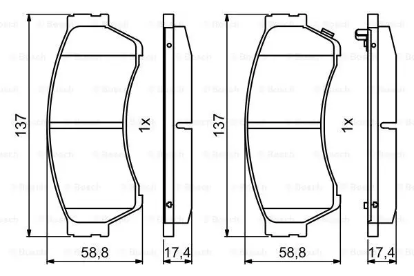 0986494860 BOSCH Тормозные колодки