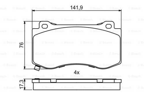 Колодки тормозные BOSCH 0986494870