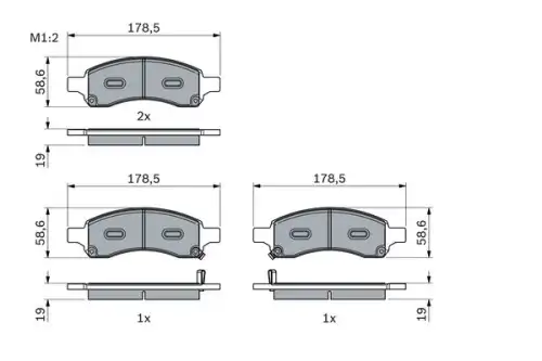 Колодки тормозные дисковые перед gmc envoy chevrolet trailblazer 01- BOSCH 0986494966
