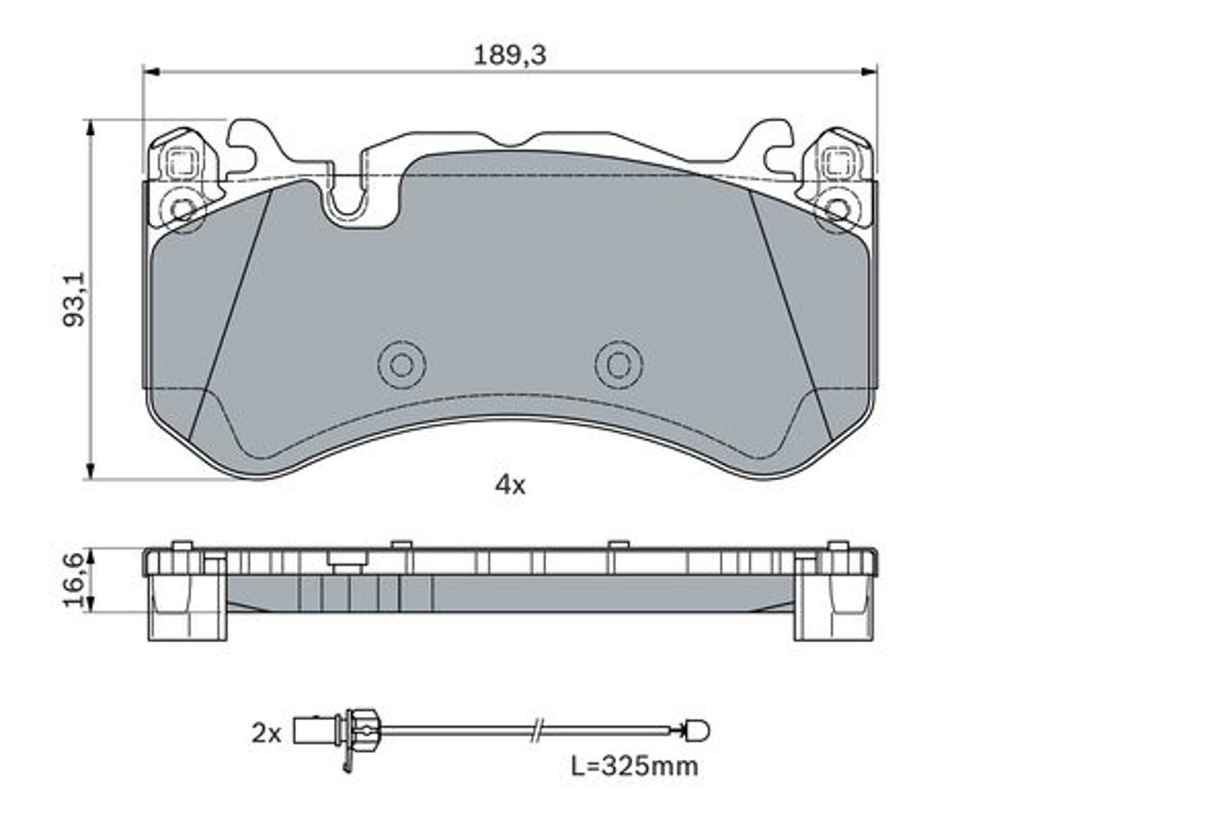 Колодки тормозные дисковые перед BOSCH 0986494973