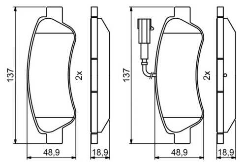 0986494994 BOSCH ТОРМОЗНЫЕ КОЛОДКИ KPL. ЗАД