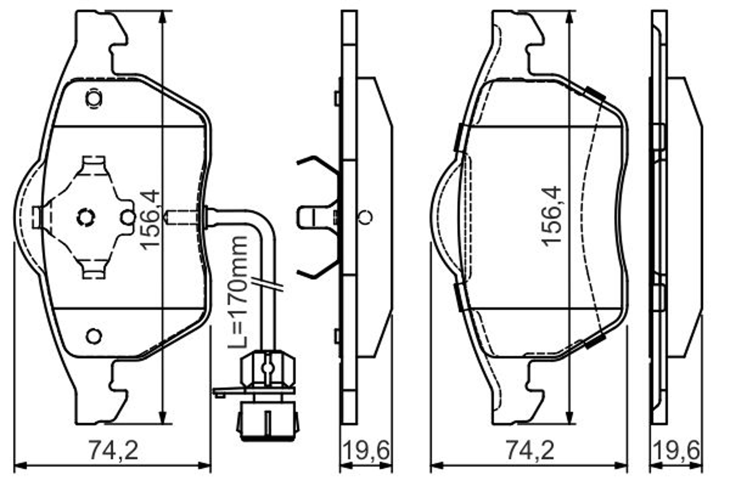 0986495024 BOSCH Колодки тормозные дисковые