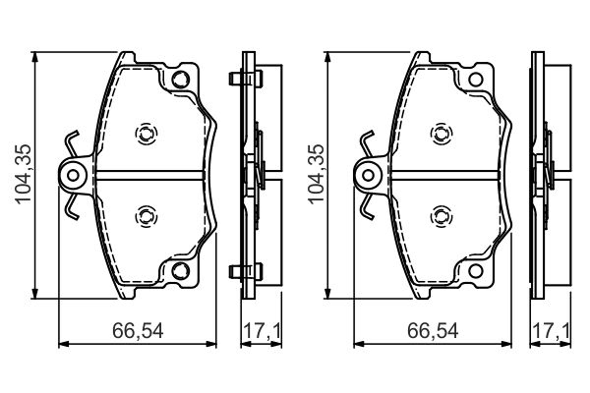 0986495041 BOSCH Колодки тормозные дисковые