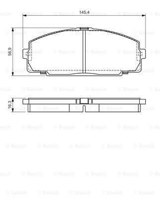 Комплект тормозных колодок дискового тормоза BOSCH 0986495058