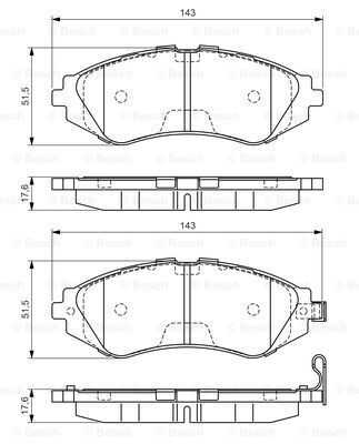 0986495059 BOSCH Колодки тормозные дисковые