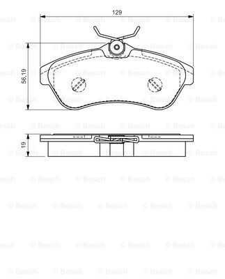 Комплект тормозных колодок дискового тормоза BOSCH 0986495064